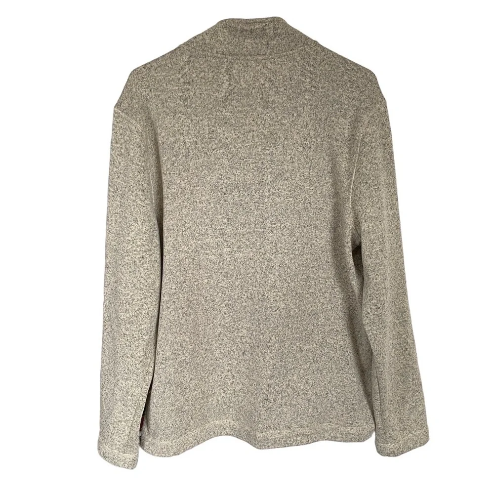 Bass men’s long sleeve collared pullover sweater size medium front pockets